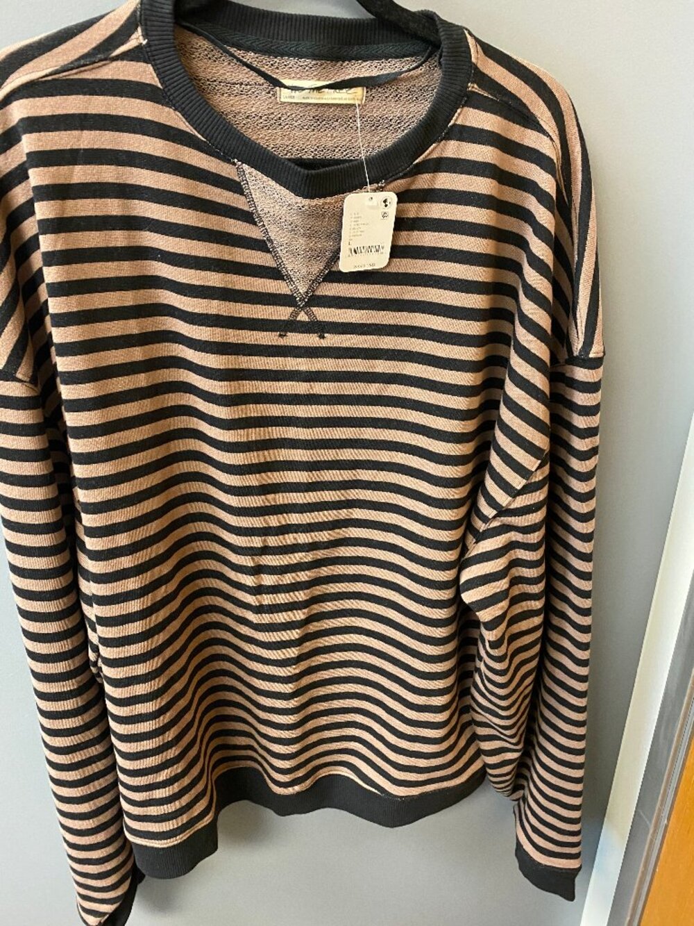 Free People stripped sweatshirt